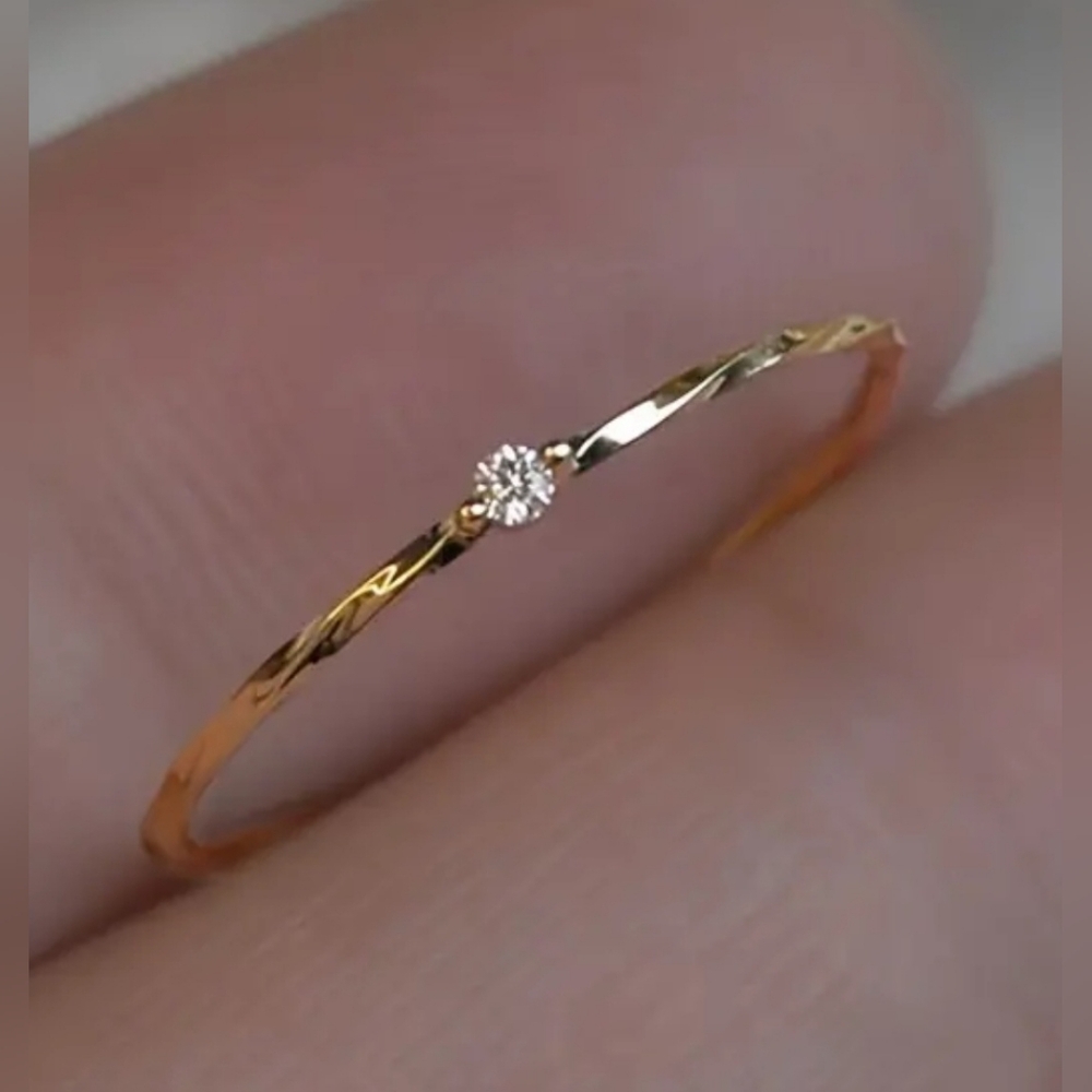 Dainty 925 Sterling Ring | Gold Color